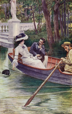 "You do not ask where I am taking you", she said (colour litho)