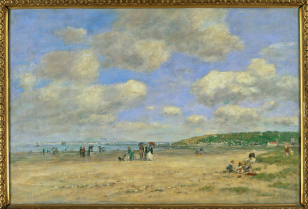The beach at Tourgeville-les-sablons (painting on canvas)