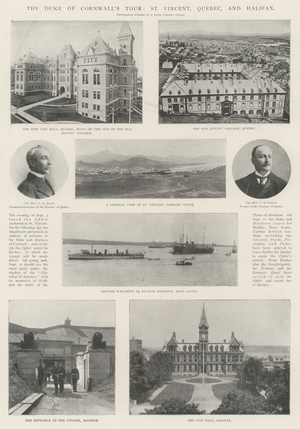 The Duke of Cornwall's Tour, St Vincent, Quebec, and Halifax (b/w photo)