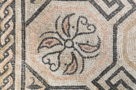 Geometric pattern from the Via san Rocchino domus, 2nd century AD (mosaic)
