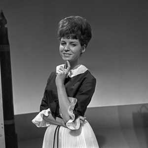 German Schlager singer Manuela performing at the German TV music show "Musik aus Studio B", Germany 1960s