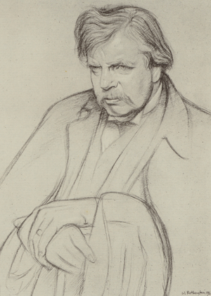 G K Chesterton (litho)