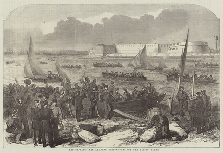 Men-of-War's Men leaving Portsmouth for the Baltic Fleet (engraving)