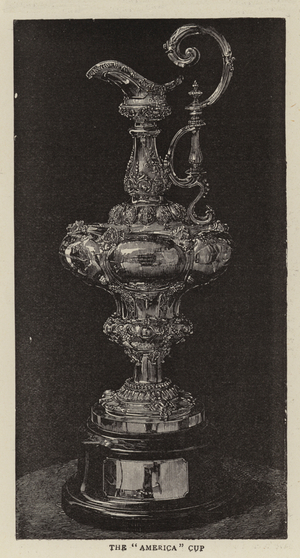 The "America" Cup (b/w photo)