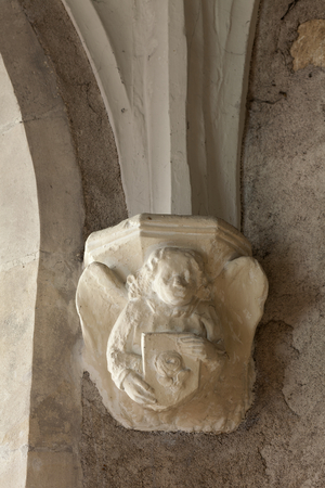 Church (Église Saint-Sauveur). Interior. A corbel.