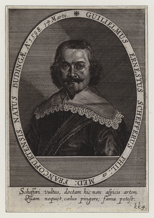Wilhelm Ernst Scheffer, German physician (engraving)