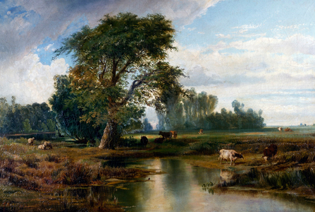 Summer Day by Thomas Moran (1837-1926 ), oil on canvas, 1856, USA, Pennsylvania, Philadelphia, David David Gallery