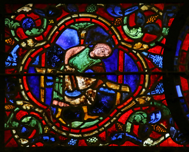 Shoemaker, scene from the 'Life of St. Martin', Chartres Cathedral (stained glass)