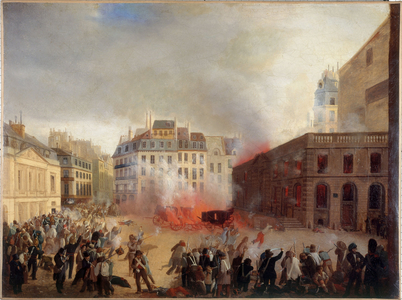 Prise du château d'eau, place du Palais-Royal, February 24, 1848, ca. 1848 (oil on canvas)