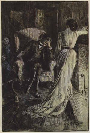 Illustration for They by Rudyard Kipling (colour litho)