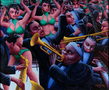 Hot Rhythm, 1961 (oil on canvas)
