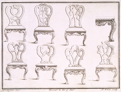 Designs for chairs (engraving)