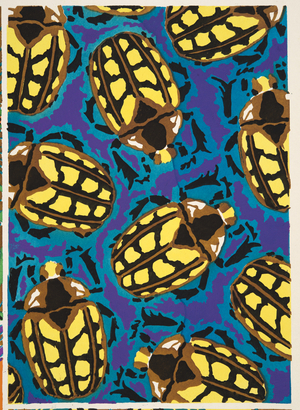 Detail from Plate 20 from Insectes, pub. 1930's (pochoir print)