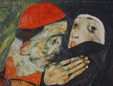Kardinal und Nonne Cardinal and nun … (oil on canvas)