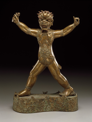 Simhavaktra, 18th century (bronze with cinnabar)