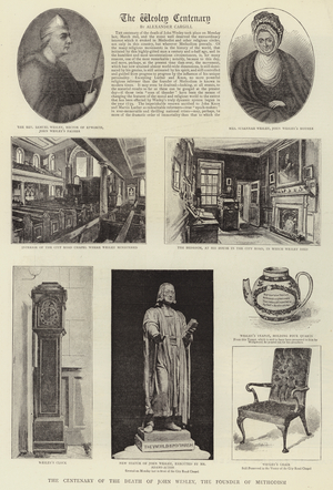 The Centenary of the Death of John Wesley, the Founder of Methodism (litho)