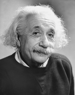 Albert Einstein, 1946 (b/w photo)