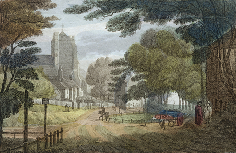 Entrance to Hastings, East Sussex, c.1790 (colour engraving)