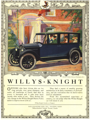 Willys-Knight Magazine, advert, USA, 1910s