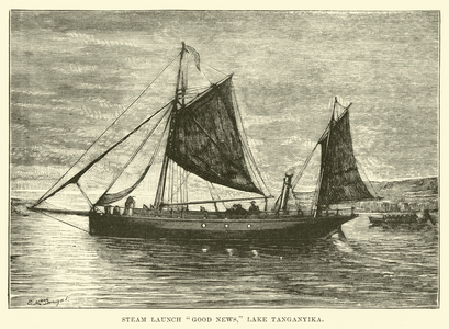 Steam Launch "Good News", Lake Tanganyika (engraving)
