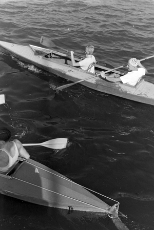 Vacation at the Baltic Sea, Germany 1930s (b/w photo)