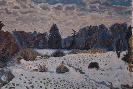Snow, Tendring Park, 1958 (oil on canvas)