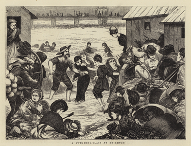 A Swimming-Class at Brighton (engraving)