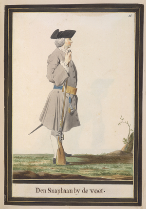 Soldier with musket.