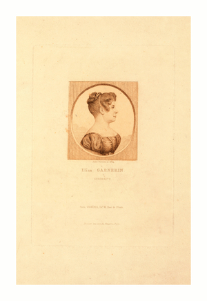 Elisa Garnerin, Aeronaut by Jules Porreau, 1854.