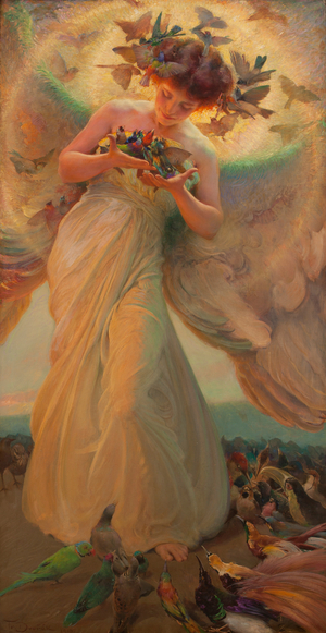 The Angel of the Birds, 1910 (oil on canvas)
