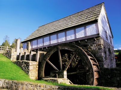 Ulster Folk & Transport Museum, Co Down, Ireland; Plantation Water Wheel (photo)