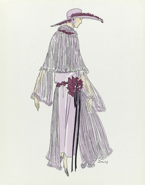 Dress by David, pub. 1921 (pochoir print)