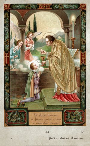 Saint Louis de Gonzague. (Engraving, ca. 1910)