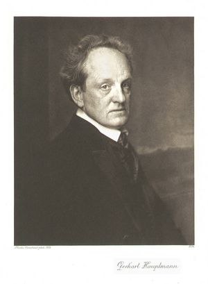 Gerhart Hauptmann, 1909 (copper plate print)