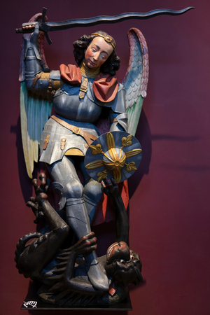 Archangel Michael and the Dragon. Ca 1557 (sculpture)