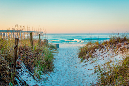 Path to the beach and sand dunes, at Panama City Beach, Florida., USA, 2017 (photo)