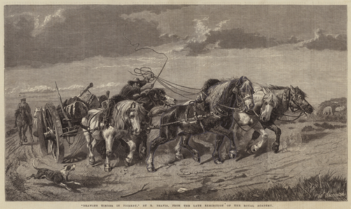 Drawing Timber in Picardy (engraving)
