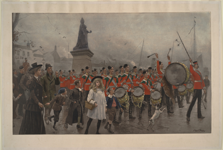 Off to the front - Yorkshire Regiment, 1899 (coloured photogravure)
