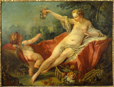 Venus and Love (oil on canvas)