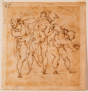 Figure study for a 'Transfiguration,' 16th century (drawing)