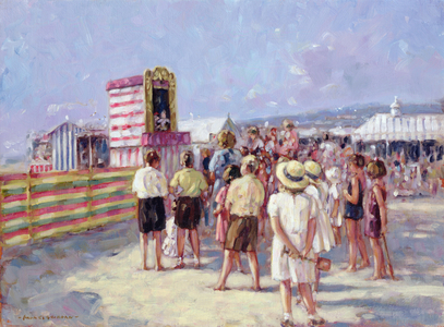 Punch & Judy (oil on canvas)