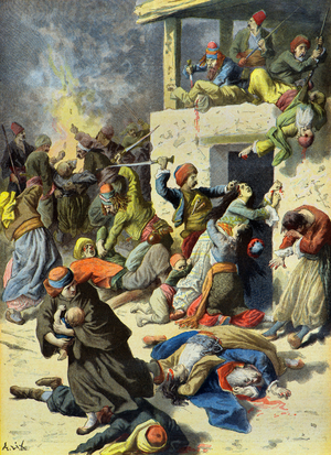 Massacre in Crete by the Turks in July 1896 (Engraving)