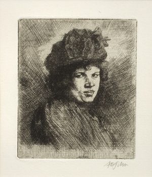 Girl with a Black Hat, 1901 (etching on paper)
