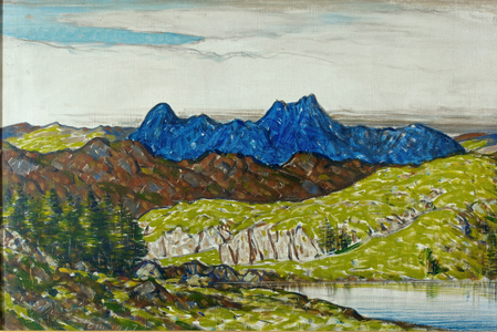Langdale Pikes, 1917 (oil on canvas) 