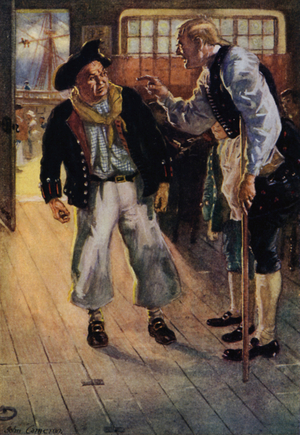 Illustration for Treasure Island (colour litho)