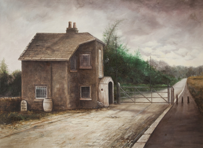 Shackerley Toll Bar, Mellor, Preston New Road, 1877 (oil on canvas)