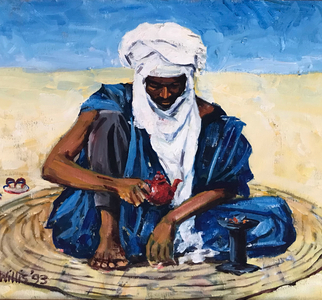 Tuareg Tea Ceremony 2012 (oil on canvas)