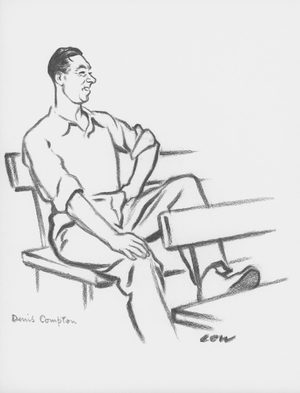Denis Compton (litho)