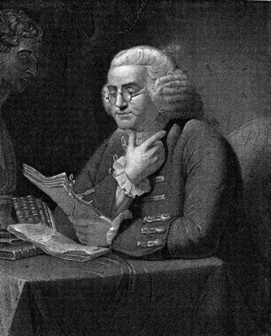Benjamin Franklin (b/w photo)