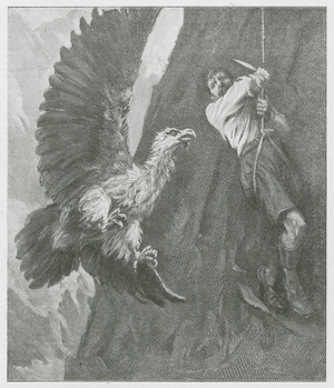 "The Man Defended himself with his Large Knife" (litho)